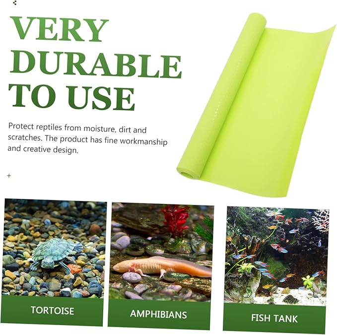 2pcs Reptile Tank Lizard Accessories Mat Substrate Liner for Bearded Dragon Reptile Carpet Mat for 10 Gallon Terrarium