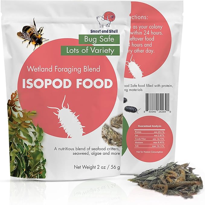 Snout and Shell Wetland Foraging Isopod Food – Bioactive Blend
