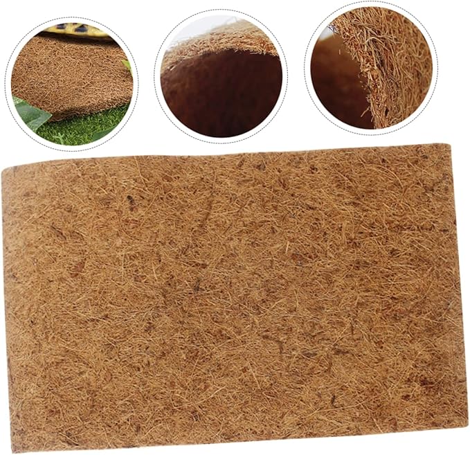 GANAZONO Coconut Fiber Reptile Mat Easy Clean Lizard Cage Pad Insulating Bedding for Bearded Dragon Terrarium