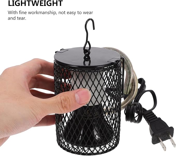 1set Reptile Heating Lamp Holder Lampshade for Heat Preservation Pet Enclosures for Turtles Lizards and Other Reptiles Us