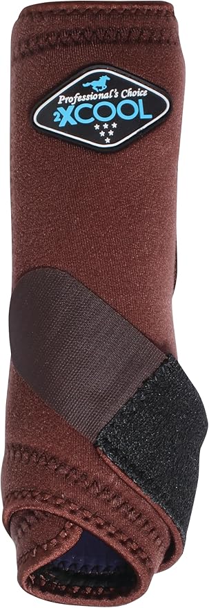 Professional's Choice 2XCOOL Sports Medicine Horse Boots | Protective & Breathable Design for Ultimate Comfort, Durability & Cooling in Active Horses | 2 Pack Small Chocolate