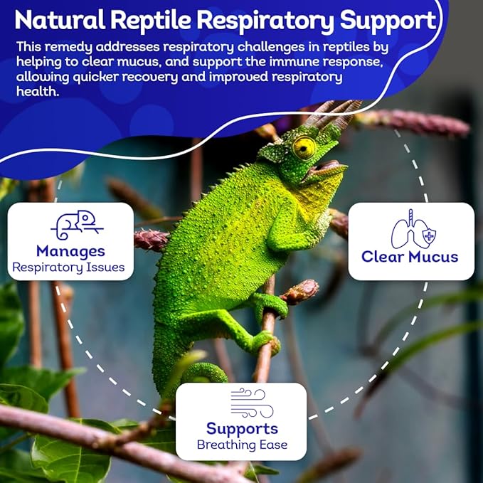 HealthyAnimals4Ever HA4E - Reptile Respiratory Support - Natural Immune-Boosting Formula for Breathing Ease, Airway Clarity & Lung Health - Pellets, Enclosure Size (Extra Large)