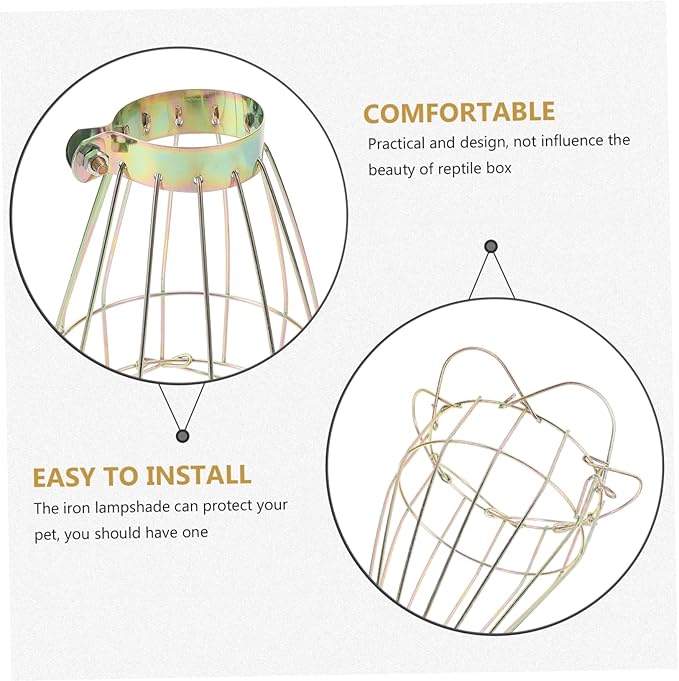 BESPORTBLE 3pcs Box Reptile Lampshade Mesh Heat Lamp Shade Clamp Reptile Tank Accessory Enhance Air Circulation