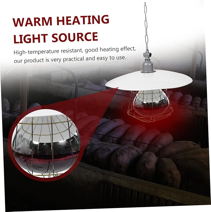 Kisangel 1pc Heating Lamp for Livestock and Reptile Pet Supplies Efficient Warmth for Incubators and Cages Net Design High Thermal Efficiency Random Random Color
