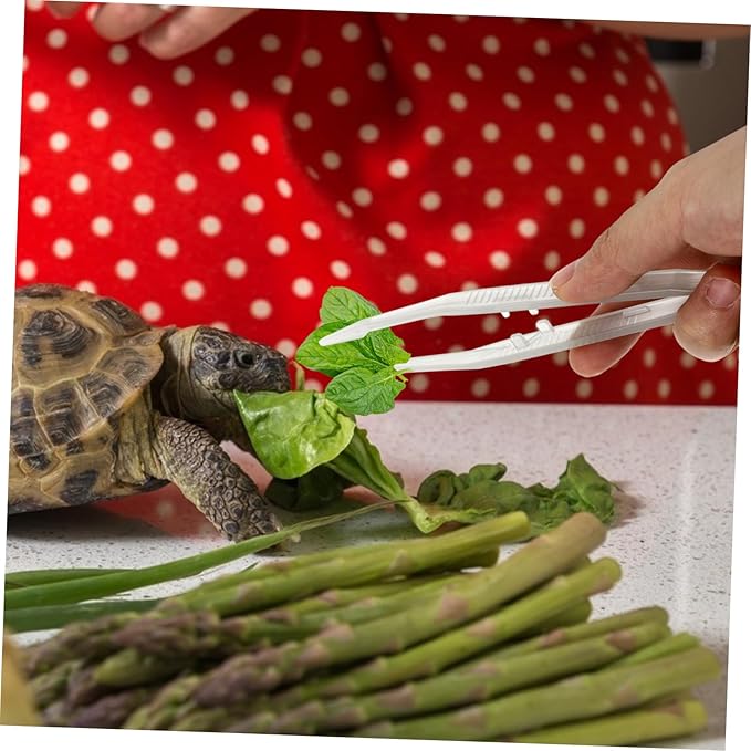 LIOOBO 2pcs Reptile Feeding Tongs Night Glow Tweezers for Lizards Snakes and Frogs Durable Easy Grip Food Clamps Long Feeding Tool for Pet Care