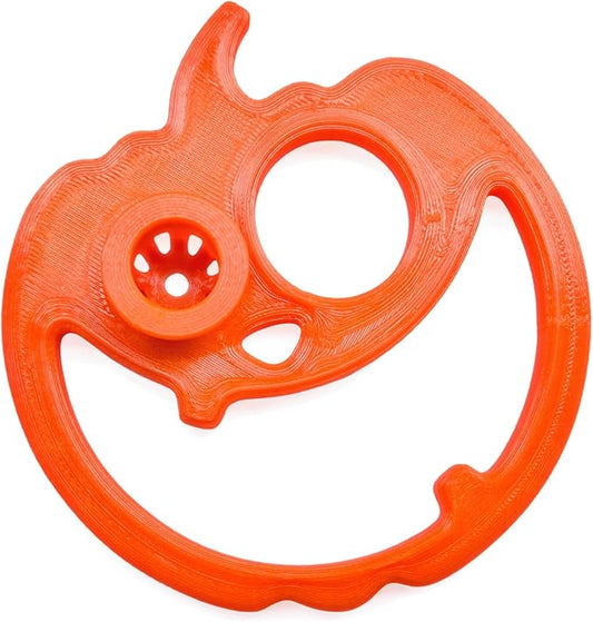 Jack-O-Lantern Floating Fish Portal Feeding Station Aquarium Pumpkin Decoration Fish Tank Accessories Halloween Autumn Decor Ornament (Fluor Orange)