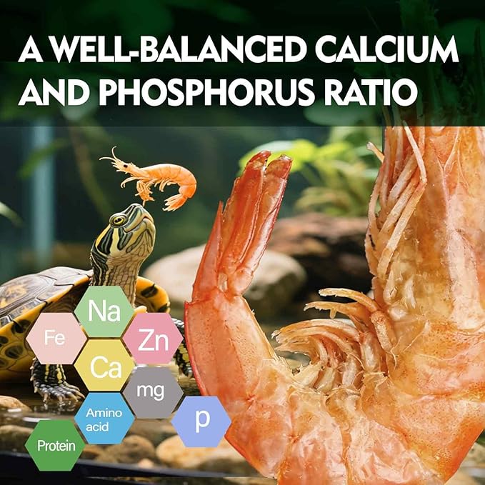 Freeze-Dried River Shrimp ?€? Premium Turtle Food, Reptile & Bird Treat ?€? High-Protein Shrimp for Turtles, Aquatic Pets, Tropical Fish, 1.5 oz