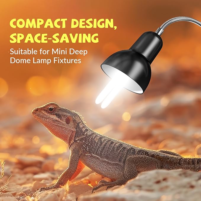GlowUp UVB 10.0 Reptile Light, 13W Desert Reptile Light for Reptiles Compact Fluorescent UVB Bulbs for Bearded Dragon, Lizard, Snakes (2-Pack)