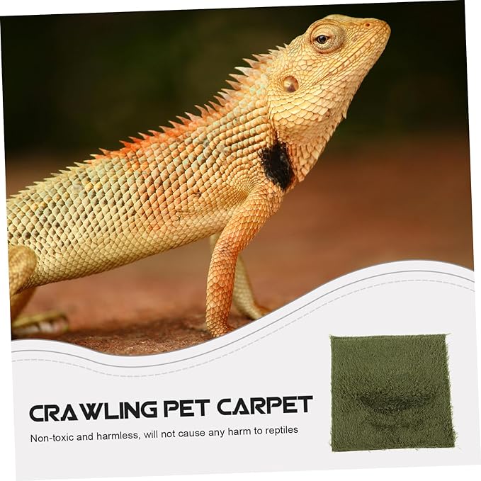 BESPORTBLE 5pcs Reptile Carpet Mat Imitation Grass Bedding Liner for Tortoise Snake Terrarium Portable Wear-Resistant Easy to Clean s