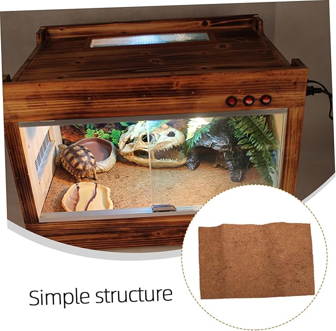 Sosoport Tropical Reptile Carpet Substrate for Reptile Tank Coconut Liner Pet Bed Mat