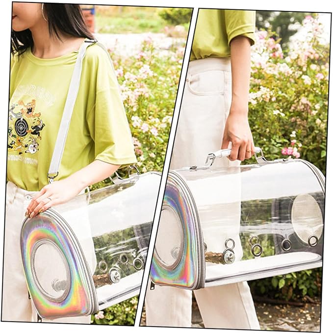 Balacoo Parrot Travel Bag Birds Carrying Pouch Portable Pet Shoulder Bag Outdoor Birds Cage Secure Fit Made of Pu Pc Material