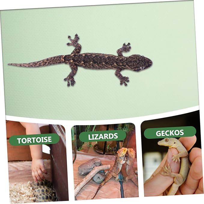 Totority Reptile Carpet Mat for Bearded Dragon Tank Non-Slip EVA Terrarium Liner Lightweight Substrate for Leopard Gecko Lizard Snake Turtle Habitat Light Green