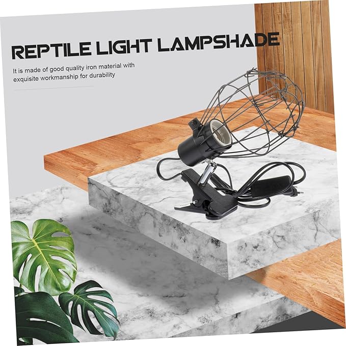 Toyvian 1Pc Reptile Heating Lamp Cover Durable Lampshade for Bulbs for Snakes Lizards Turtles and Frogs US Plug