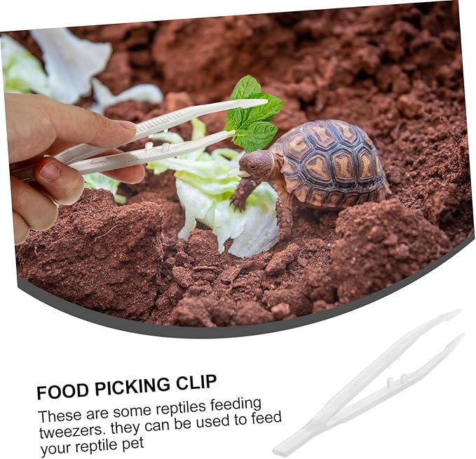 LIOOBO 2pcs Reptile Feeding Tongs Night Glow Tweezers for Lizards Snakes and Frogs Durable Easy Grip Food Clamps Long Feeding Tool for Pet Care