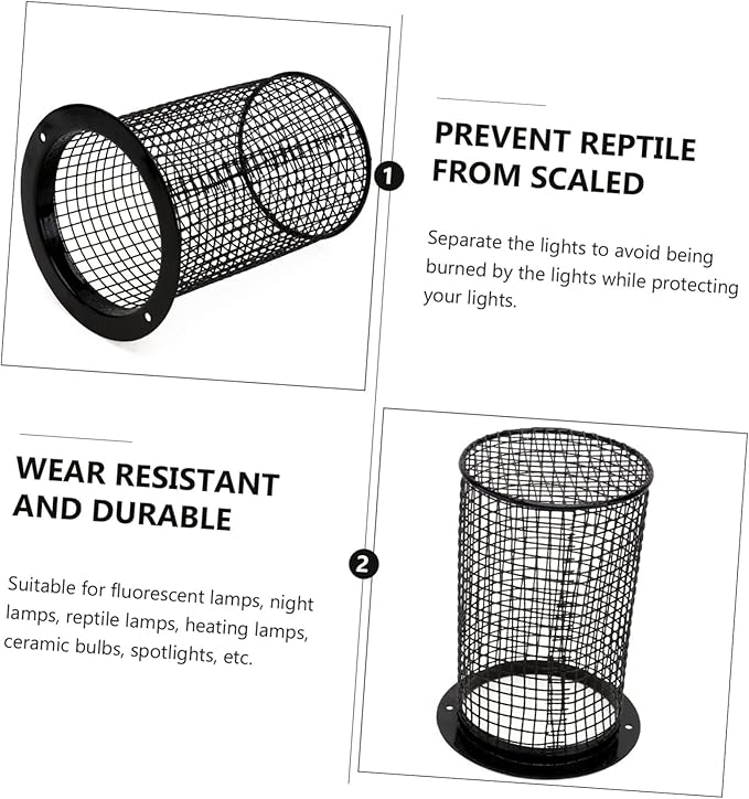 Holibanna Reptile Lamp Cover Ceramic Heating Shade Practical Anti-Scald Design for Climbing Pets Suitable for Lizards and Snakes