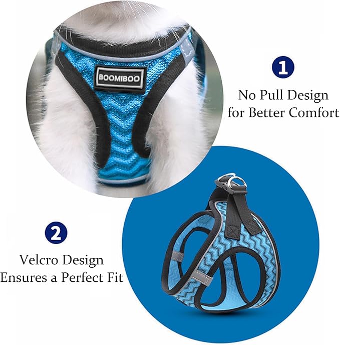 Dog Harness with Leash Set, No Pull Adjustable Reflective Step-in Puppy Pet Vest Harnesses for Small Medium Large Dogs and Cats,Orange XL