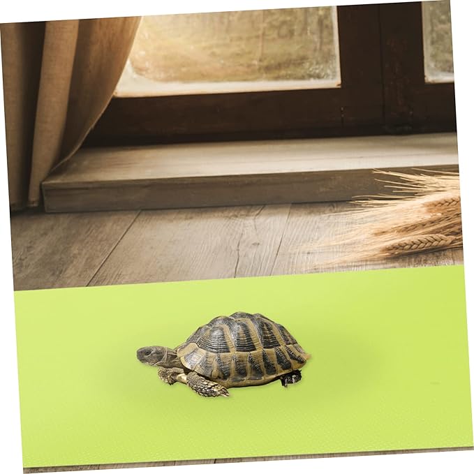 Happyyami 2pcs Reptile Carpet Mat and Washable Liner for Terrarium Bedding for Lizard Turtle Habitat and Non-Absorbent Material