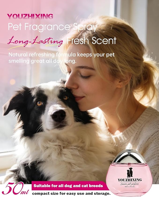 Professional Dog Perfume & Pet Cologne - Fruity Fresh Scent - Safe if Licked, Long Lasting Water-Based Deodorizer for Dogs & Cats - 1.7oz Glass Bottle with Gift Box