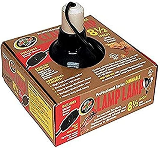 Zoo Med Deluxe Dimmable Clamp Lamp with 8.5-Inch Dome, Black