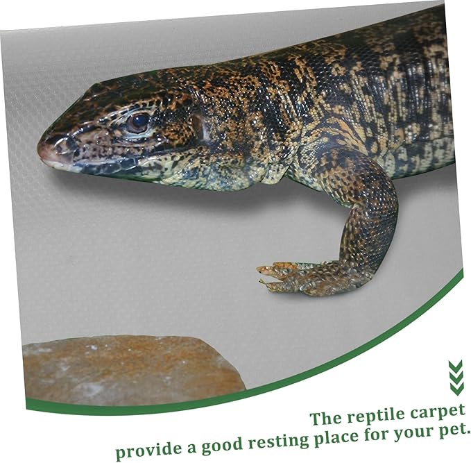 HANABASS Reptile Carpet Mat for Tortoise Bearded Dragon and Lizard Tank Waterproof Substrate Bedding for Reptile Habitat Accessories