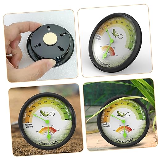 ERINGOGO Safe and Reptile Terrarium Thermohygrometer Accurate Temperature and Humidity Measurement Device Mini Pointer Thermometer for Vivariums and Pet Spaces