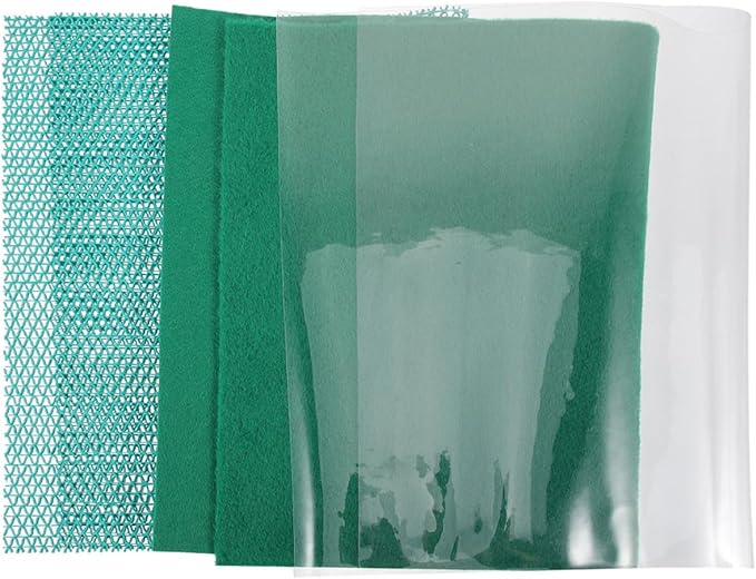 SEWACC Reptile Carpet Mat Moisture Absorbent Bedding for Tortoise and Lizard Terrariums Heat Preservation Substrate Protector for Pet Enclosures Green