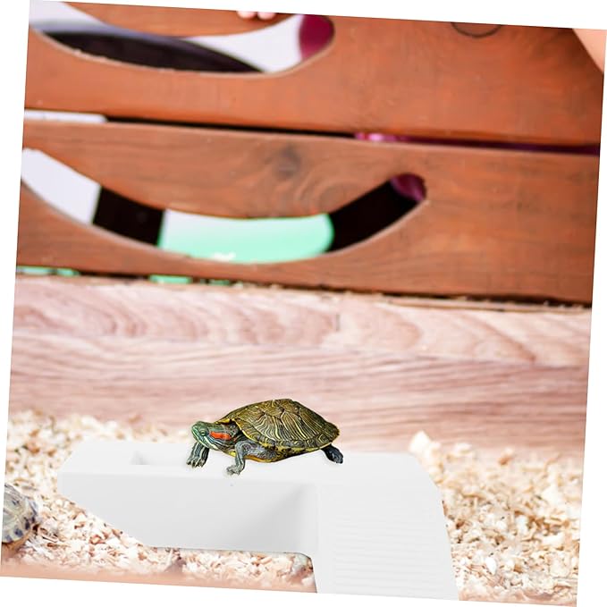 Kisangel Turtle Basking Platform Ramp Medium Aquatic Turtle Terrace for Tank Habitat Accessory Promoting Sunlight Easy Installation