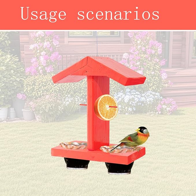 Hanging Bird Feeders and Waterer with Detachable Bowls for Outdoor Garden Decoration for Bird Enthusiasts
