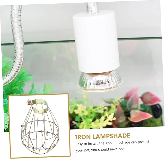 BESPORTBLE 5pcs Box Reptile Lampshade Shell Heat Lamp Shade Clamp Scalding Mesh Cover Easy Install Pet-friendly