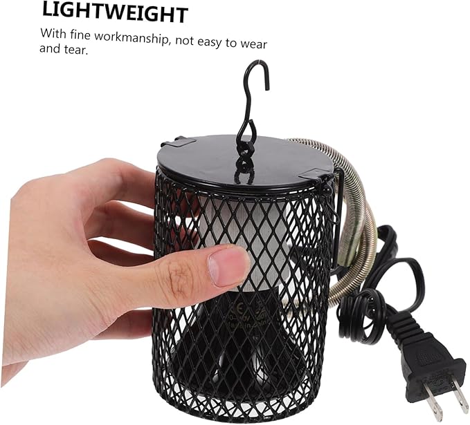 1set Lamp Cover for Reptiles Tortoise and Lizard Cage Heater Easy to Install and Scald- Lighting for Pet Safety