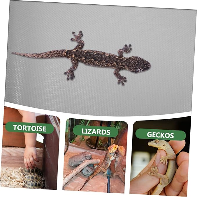GANAZONO Reptile Carpet Mat for Terrarium Bedding Durable Eva Substrate Easy Clean and Comfortable for Bearded Dragons Geckos Snakes and Turtles Gray