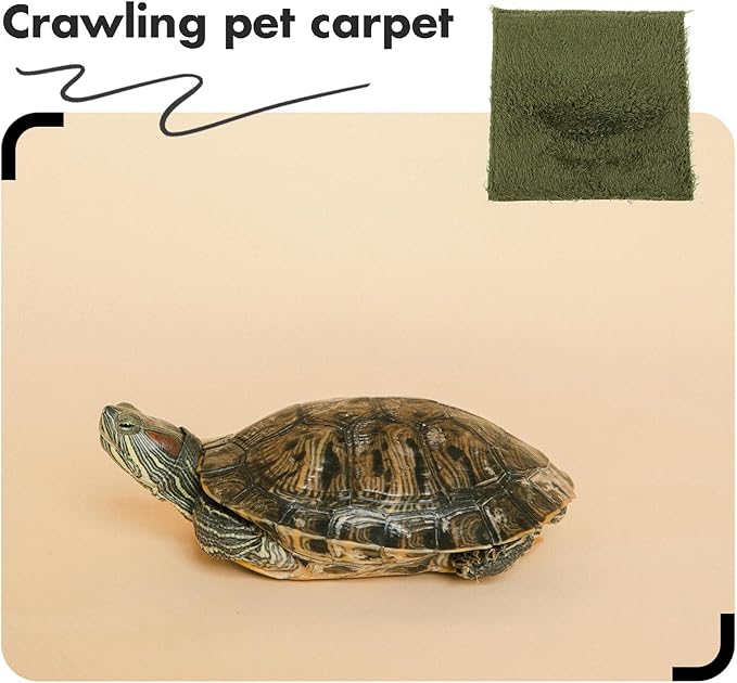 Toyvian Reptile Terrarium Bedding Substrate Liner Breathable Non-Toxic Moss Carpet Mat for Tortoise Lizard Habitat Easy to Clean and Cut Comfortable Reptile Cage Accessory for Climbing