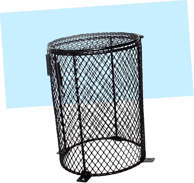GALPADA Reptile Scald Lamp Shade for PET Care Heating Lamp Guard for Reptiles Sturdy Black Lampshade for Safe Daytime Light in Terrariums