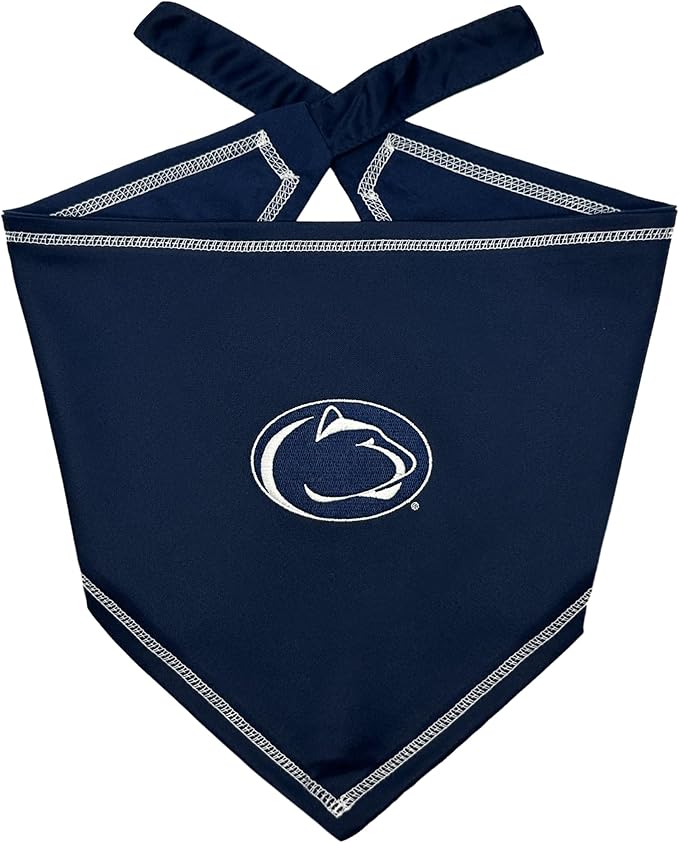 Pets First NCAA Penn State Nittany Lions TIE Bandana, Size Small/Medium. Dog Bandana Scarf Bib for Pet Cat Dog. The Ultimate Game-Day, Party Bandana