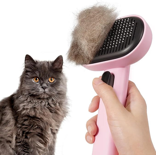 Aumuca Cat Brushes for Indoor Cats, Cat Hair Brush for Shedding, Cat Brush for Long or Short Haired Cats, Cat Grooming Deshedding Brush for Dog Kitten Horse Massage Removes Loose Fur by aumuca