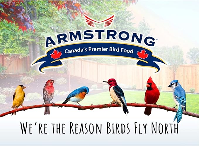 Armstrong Bird Food Gourmet Blend, 15.4 Pounds - with White & Red Millet, Cut Corn, Wheat, Black Oil Sunflower, Striped Sunflower, Peanuts & Safflower for Blue Jays and Northern Cardinals