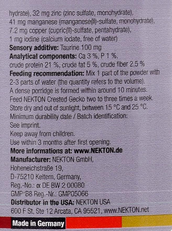 Nekton Crested Gecko Fig for Growth and Breeding 100g (3.53oz)