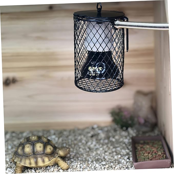 POPETPOP Reptile Lampshade Scalding Resistant Insulation Cover for Heat Lights Durable Mesh Shade for Turtle Lizard and Bird Cages Efficient Heat Dissipation Easy Installation
