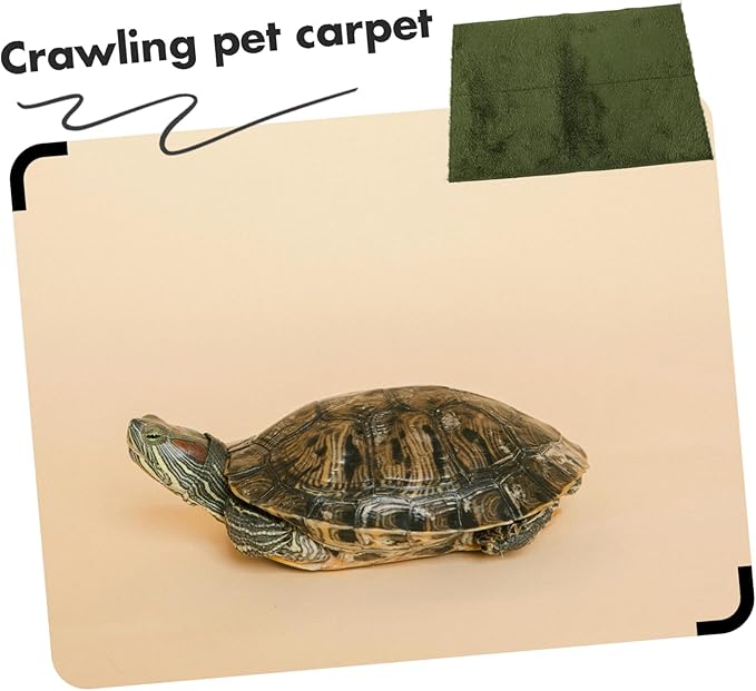 Reptile Carpet Liner for Tortoises and Lizards Reusable Decorative Mat for Terrariums Non-Adhesive Substrate for Reptile Cages Easy to Clean Moisture Retaining Bedding