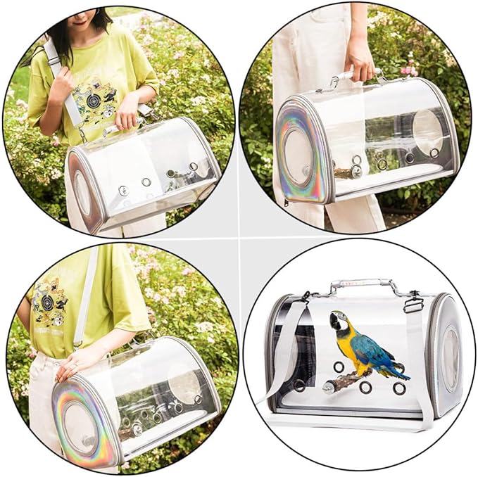 DECHOUS Parrot Carrier Bag Breathable Outdoor PET Birds Container Travel Carry Pouch for Parrots Compatible Bird Species
