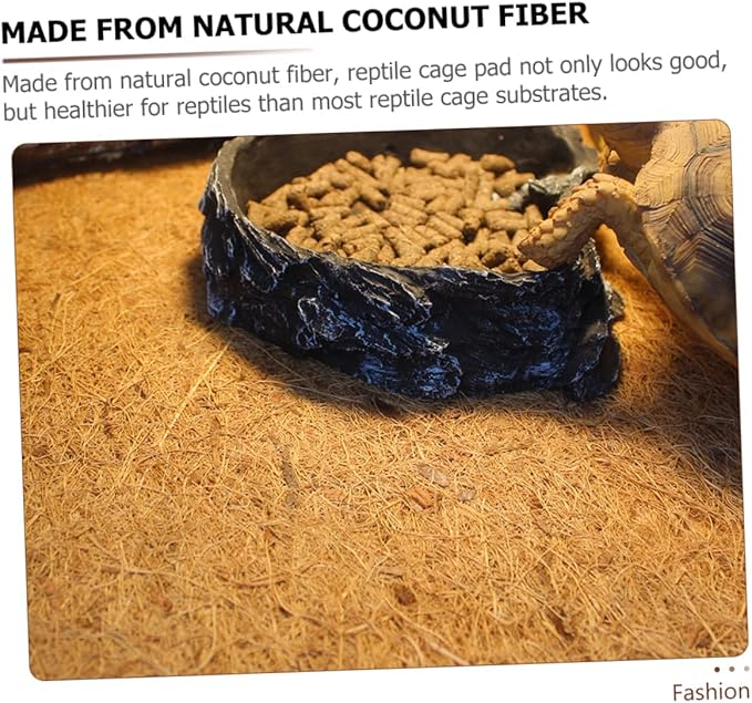 BESPORTBLE Coconut Fiber Reptile Carpet Mat Litter Mat for Lizard Tank Terrarium Substrate Liner