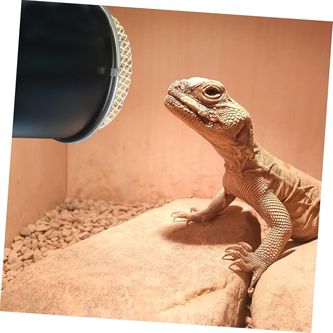 Angoily 3pcs Reptile Heat Light Cover Mesh Shade for Reptile Box Protects Pets from High-Temperature Easy to Install and Remove Essential Safety Accessory for Lizards and Turtles