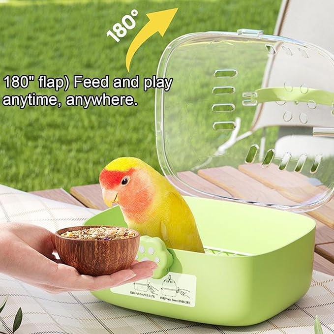 Ventilated Kennel with Water Bottle - Bird Bag Carrier, Handheld Pet Carrier for Tiny Breed Puppy Kitten Ferret Bunny | Comfortable and Safe for Car Rides Veterinary Visits Travel Outdoor Use