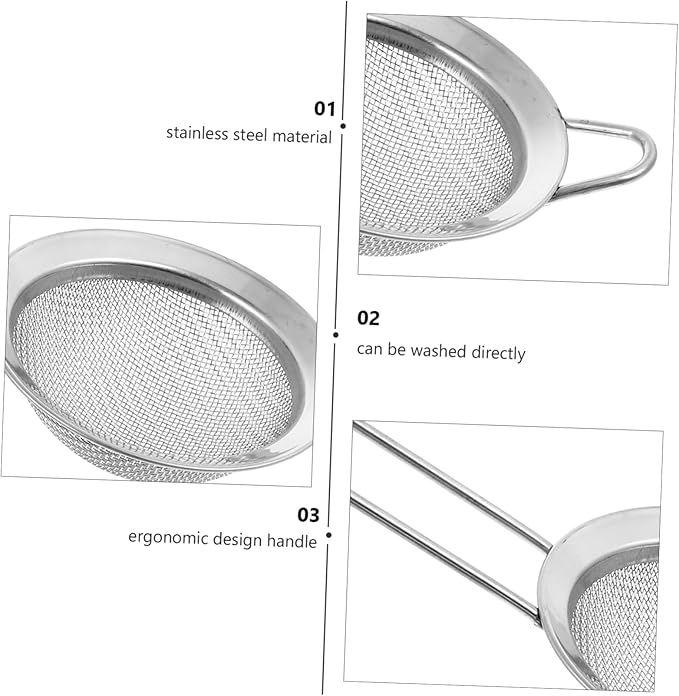 Toyvian 2pcs Stainless Steel Reptile Sand Scoop Shovel for Efficient Litter Cleaning for Tortoise Lizard Snake Substrate Comfortable Handle Durable Design Fine Mesh Filtering
