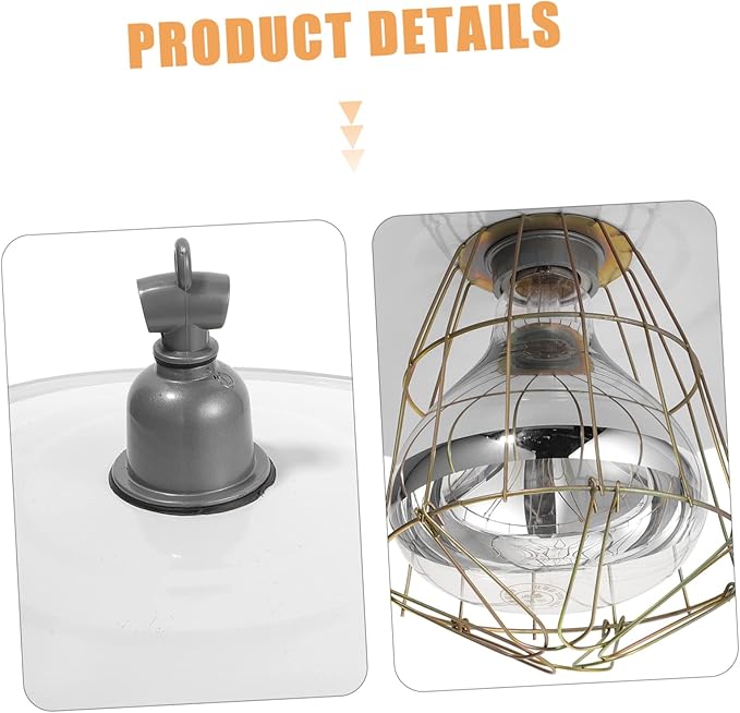 BESPORTBLE Poultry Heat Lamp Livestock Heater Pet Warmth Light Heat Preservation Lamp Clamp for Creatures