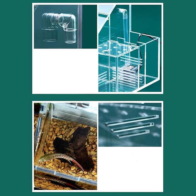 Ecological Fish Tank Desktop Breeding Hatching Special Fish Tank Isolation Box Circulating Water Filtration Pump Home Office Fish Tank Decoration