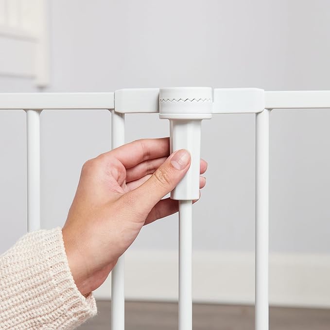 Regalo Safety 144" Super Wide Baby Gate & Play Yard, 2-in-1 Adjustable 6-Panel Safety Gate for Doorways & Large Openings, Hardware Mounted Gate for Babies, Toddlers & Pets