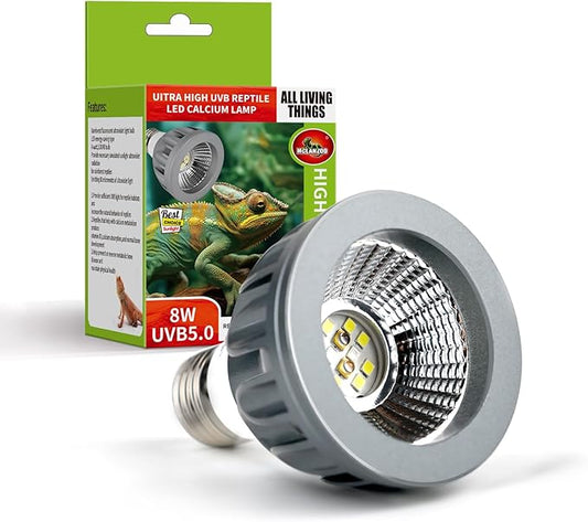 UVB Bulbs for Reptiles LED Light 8W 5.0 Full Spectrum UVB Light for Bearded Dragon,Turtle,Tortoise,Lizard,Gecko,Chameleon,Snake,Frog Tank