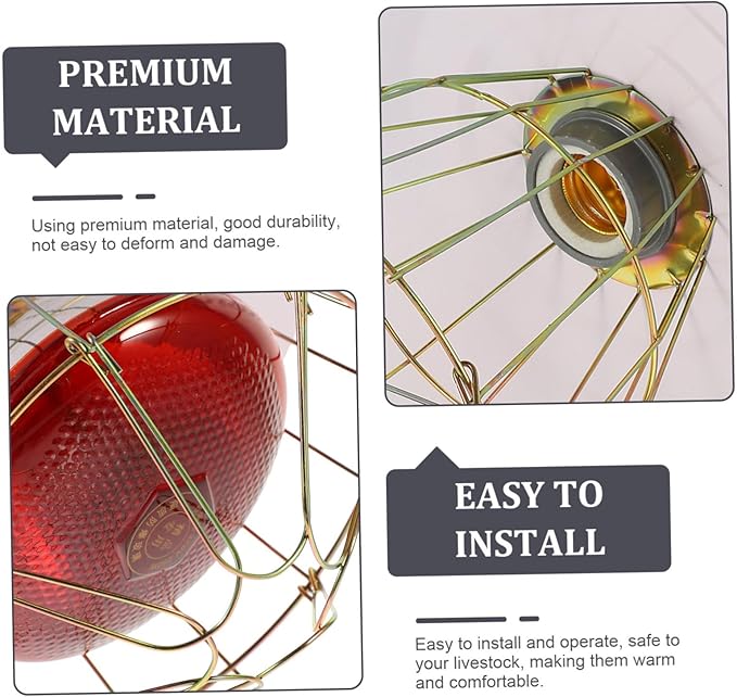 Angoily 3pcs Livestock Heat Lamp Kit Warming Light for Reptiles and Pets High Thermal Efficiency and Easy Installation for Lizard Cages and Animals