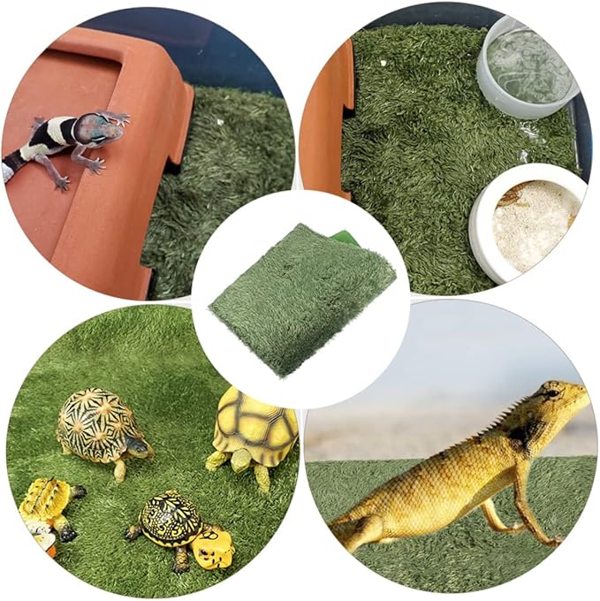 POPETPOP Crawl Pets Mat Reptile Heat Pad Reptile Carpet Moss Fake Lawn for Pet Carpet Tank